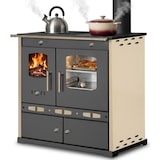 thumbnail of Küchenofen Holzherd ECO LUX INOX, Edelstahlbackfach, creme, rechte Version