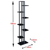 thumbnail of Helloshop26 - Portapiante a 6 livelli 150 x 34 x 21 cm nero 03_0007695