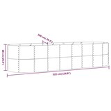 thumbnail of vidaXL Hochbeet Verzinkter Stahl 322x100x68 cm Grau