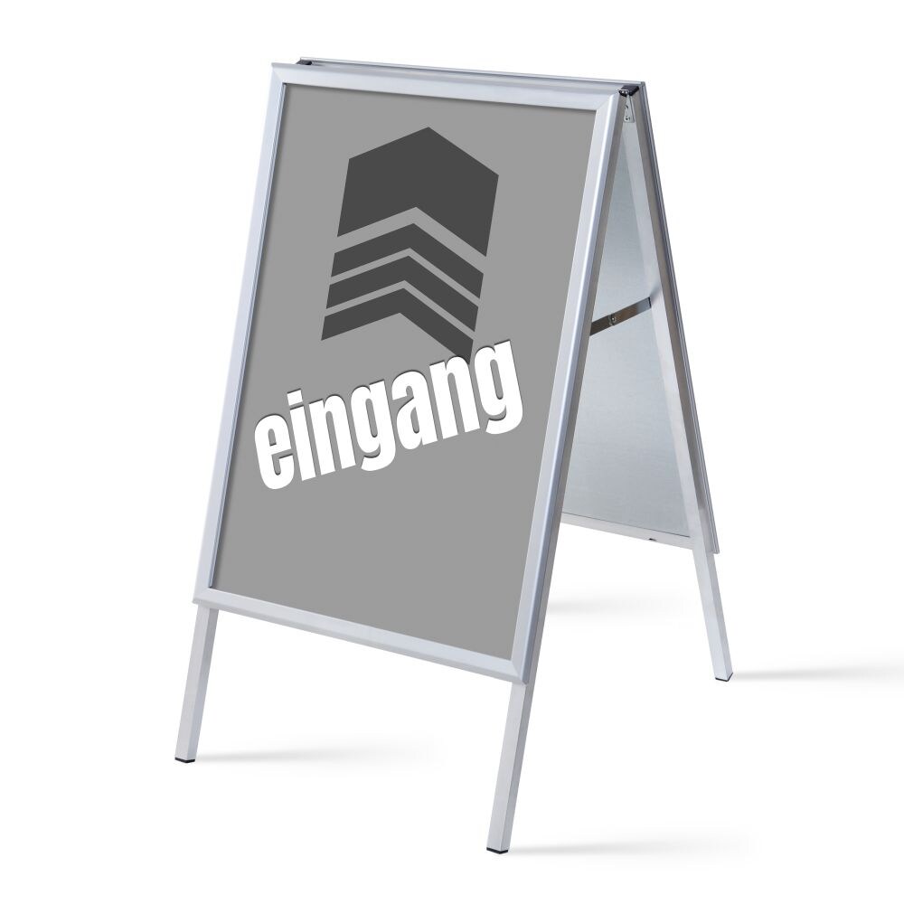 Showdown Kundenstopper - DIN A1 - Komplett-Set - Eingang Deutsch - Grau/Schwarz