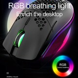 thumbnail of Souris Gaming Sans Fil RGB Légère Avec Batterie Longue Durée Bleu YONIS