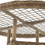 thumbnail of tectake Mesa de aluminio y ratán para jardín con tablero de cristal 91x73,5cm  Natural