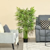 thumbnail of HOMCOM Bambú Artificial 140 cm con Maceta y Cañas Realistas Árbol Sintético Interior para Decoración de Hogar Oficina Exterior Verde