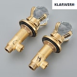 thumbnail of ADRIAAN | 3-gats badkamerkraan grote zwaan goud | Hotelcatering luxe design badkraan 2-greeps mengkraan wastafelmengkraan