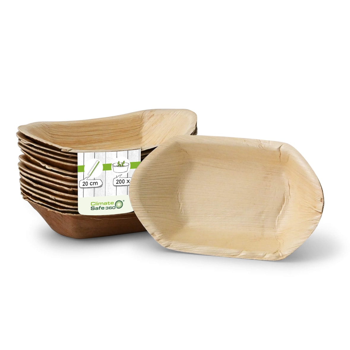 greenbox - Palmblatt Schiffchen "Palmware®" 20 cm, 200 St.
