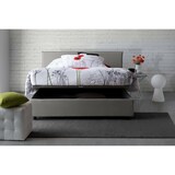 thumbnail of Dmora Letto matrimoniale Bibiana, Letto contenitore con rivestimento in tessuto, 100% Made in Italy, con materasso Cm 160x190 incluso, Grigio