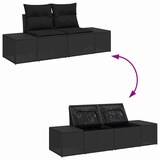 thumbnail of vidaXL Garten-Sofa-Set 6 pcs Schwarz 184 x 62 x 85 cm Poly Rattan