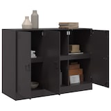 thumbnail of vidaXL Dressoir 99x39x73 cm staal zwart