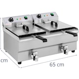 thumbnail of Royal Catering Elektro-Doppel-Fritteuse - 2 x 13 l - 6400 W - Ablasshahn -