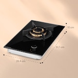 thumbnail of Goldflame Gaskochfeld 1 Wokbrenner Glaskeramik Schwarz