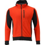 thumbnail of Fleece Kapuzenpulli, Hoodie mit Reißverschluss SARNA rot/schwarz Gr. L