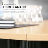 thumbnail of bümö Tisch, Multifunktionstisch 120 x 80 cm in Weiß/Schwarz - Besprechungstisch, Konferenztisch, Meetingtisch, Mehrzwecktisch, Pausentisch,