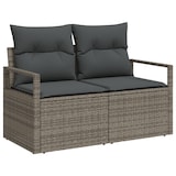 thumbnail of vidaXL 6-teiliges Garten-Sofa-Set mit Kissen in Grau aus Poly-Rattan