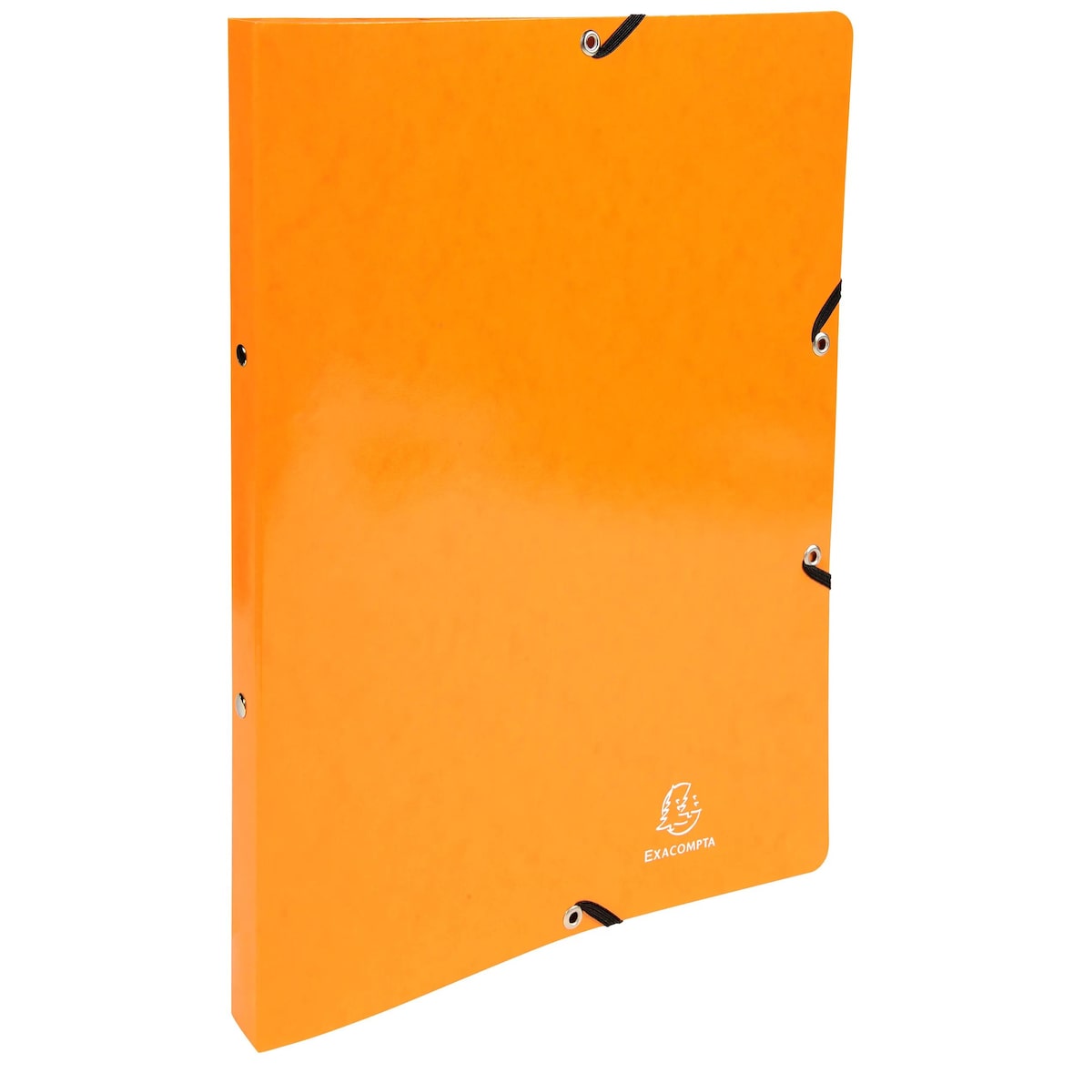 Exacompta 54884E 20x Ringhefter mit Gummizug aus Colorspan-Karton mit 2 Ringen 15mm, Rückenbreite 20mm, 32x25cm für DIN A4 - Iderama - Orange