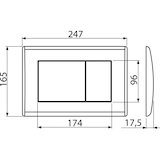 thumbnail of Alcadrain WC - Betätigungsplatte M272 Chrom-Matt