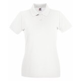 thumbnail of FRUIT OF THE LOOM, Polo femme, manches courtes, patte de boutonnage 2 boutons ton sur ton, blanc, M,