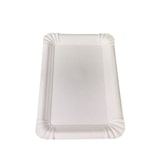 thumbnail of 100 flache Pappteller weiß eckig 13 x 20 cm