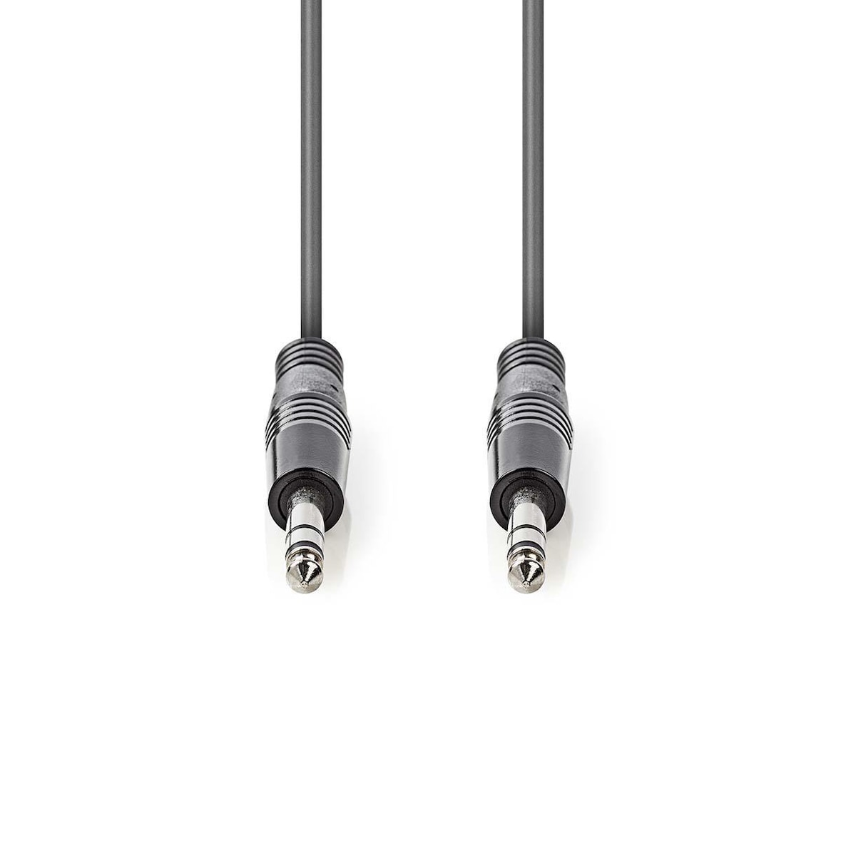Nedis Stereo-Audiokabel - 6.35 mm Stecker - 6.35 mm Stecker - Vernickelt - 1.50 m - Rund - Dunkelgrau - Kartonhülle