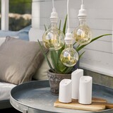 thumbnail of LED Kerzenset Flamme Kunststoff für Außen 3D Flamme flackernd Timer weiß 3Stück