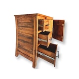 thumbnail of OPIUM OUTLET muebles cómoda armario aparador SB2D6DRW madera de mango marrón madera maciza