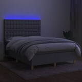 thumbnail of vidaXL Boxspringbett mit Matratze & LED Hellgrau 140x190 cm Stoff