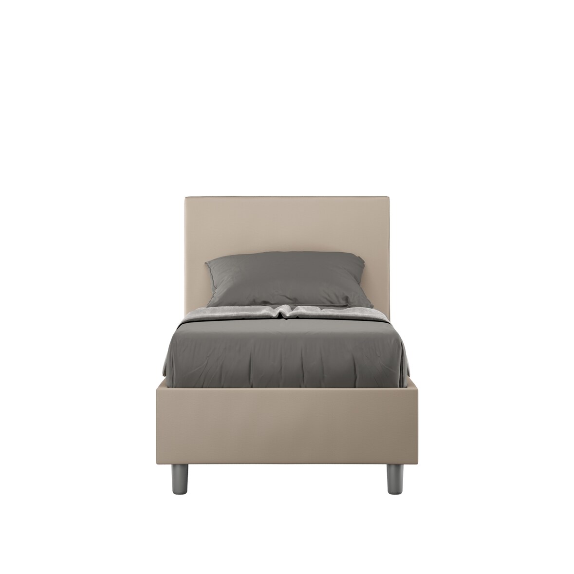 Itamoby Letto Singolo Adele 80X200 Senza Rete Tortora