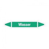 thumbnail of Aufkleber I RKZ-Etikett Wasser, grün/weiß, für Ø 40-60mm, 218x37mm, 5/Bogen