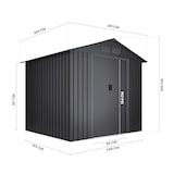 thumbnail of Wasabi - Cobertizo de Jardín Metálico 5,27m² Light Anthracite