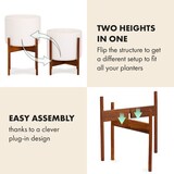 thumbnail of Thorn Blumentopf mit Ständer 50er Jahre Stil 2 GrößenWeiß