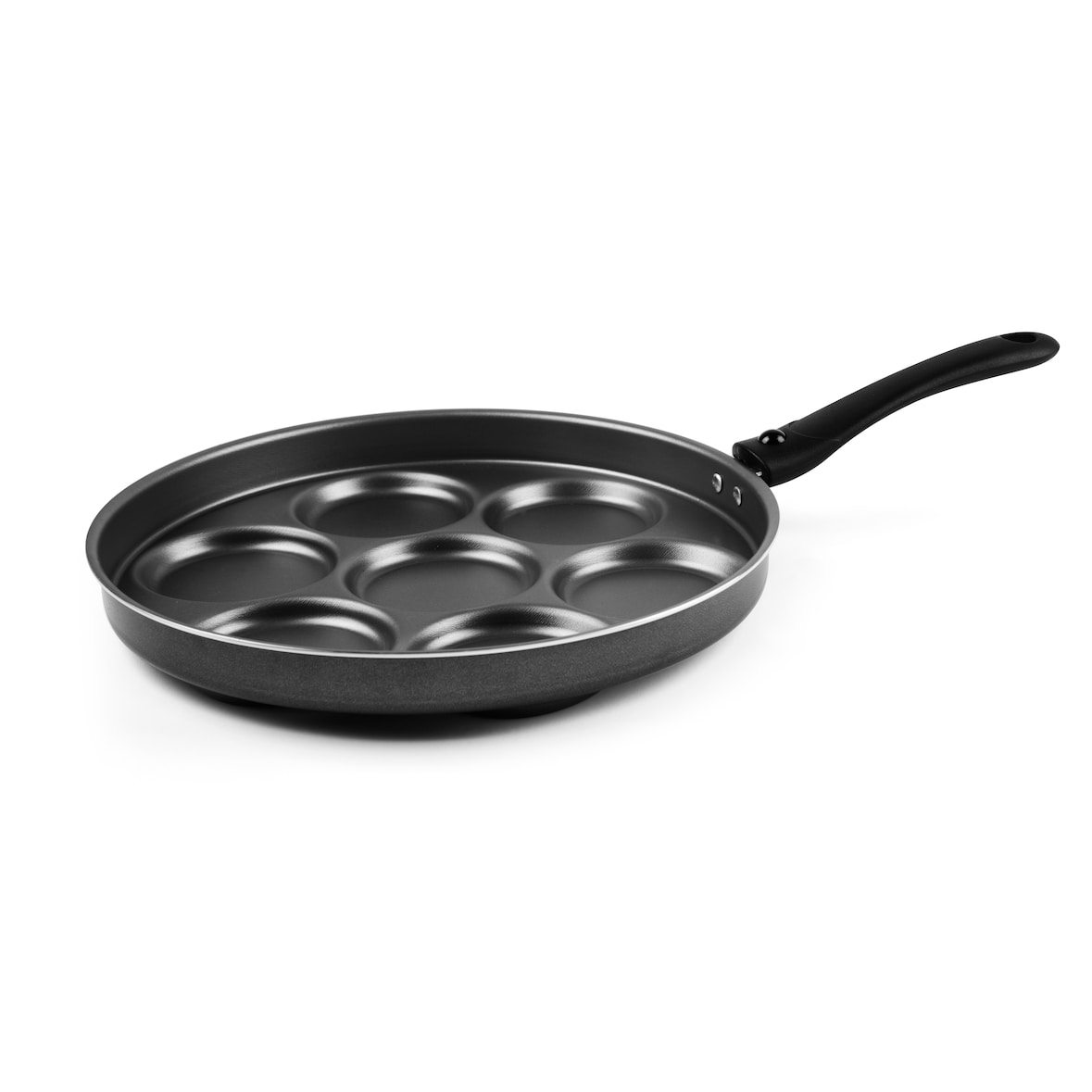 Excelsa sartén Disco Cook de aluminio con 7 compartimentos 46x29x8 cm negra