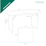 thumbnail of Mesa dobrável sólida para uso público, 120 x 60 x 48/61/74 cm, altura ajustável. Portátil, tampo de mesa em HDPE, The HomeWeeks
