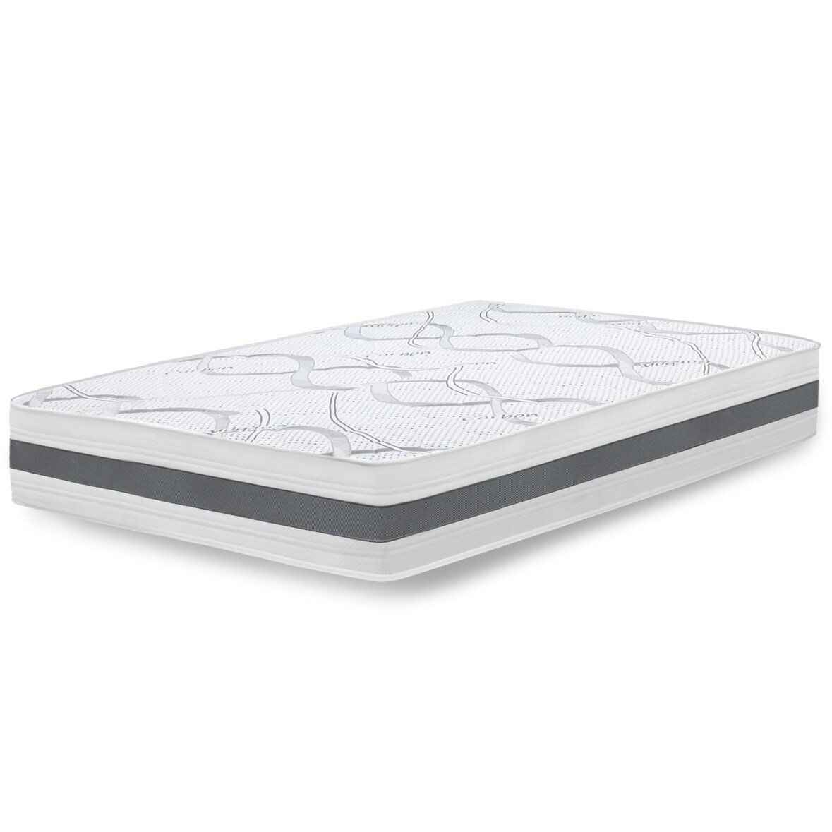 The White Stone Eenpersoons Matras 100x200 Carbon Premium Quality, antibacterieel, mijtwerend, anti-allergisch | Hoogte 25 cm | Made in Italy