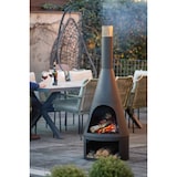 thumbnail of Braciere RedFire Kingston Extra Large – acciaio – altezza 160 cm – nero – con vano porta legna