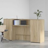 thumbnail of Bureau réception chêne sonoma 200x50x103,5 cm bois d'ingénierie Modèle Atlas Infinite Select
