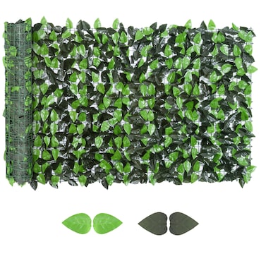 Seto Artificial en Rollo 3x1 m Pantalla de Cerca de Privacidad para Balcón Valla Jardín Exterior Planta Decorativa de Pared PE Fácil Montaje