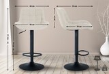 thumbnail of Barhocker CARAM - Stoff Creme 48x54x81 cm | Barstuhl Höhenverstellbar Mit Lehne Drehbar Tresenhocker Tresenstuhl Kneipenhocker Kneipenstuhl