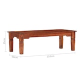thumbnail of Table basse 110 x 50 x 35 cm Bois d'acacia solide Modèle Atlas Infinite Nordique
