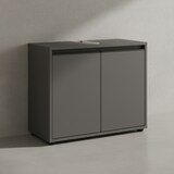 thumbnail of WB-Unterschrank 63x34x55cm | 2 Türen & Soft-Close | Siphonausschnitt | Graphit | Made in Germany | Badschrank Modern | Kadima Design Serie HAMBURG
