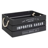 thumbnail of Lot de 3 Caisses de rangement Cagettes en Bois Gris et Corde