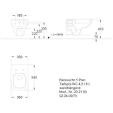 thumbnail of RENOVA Nr.1 PLAN Tiefspül-WC wandhängend, 4,5/6 l weiß
