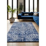 thumbnail of Persischer Teppich Antik-Optik | 200x290cm, Florhöhe 9mm, Gesamthöhe 12mm | Dunkelblau | Langlebig | Großer Wohnraum | LODI-Lambro | Kadima Design