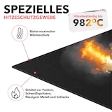 thumbnail of Hitzebeständige Schutzmatte 50x50 cm – Feuerfeste Unterlage für professionelle Anwendungen – bis 982 °C – schwarz