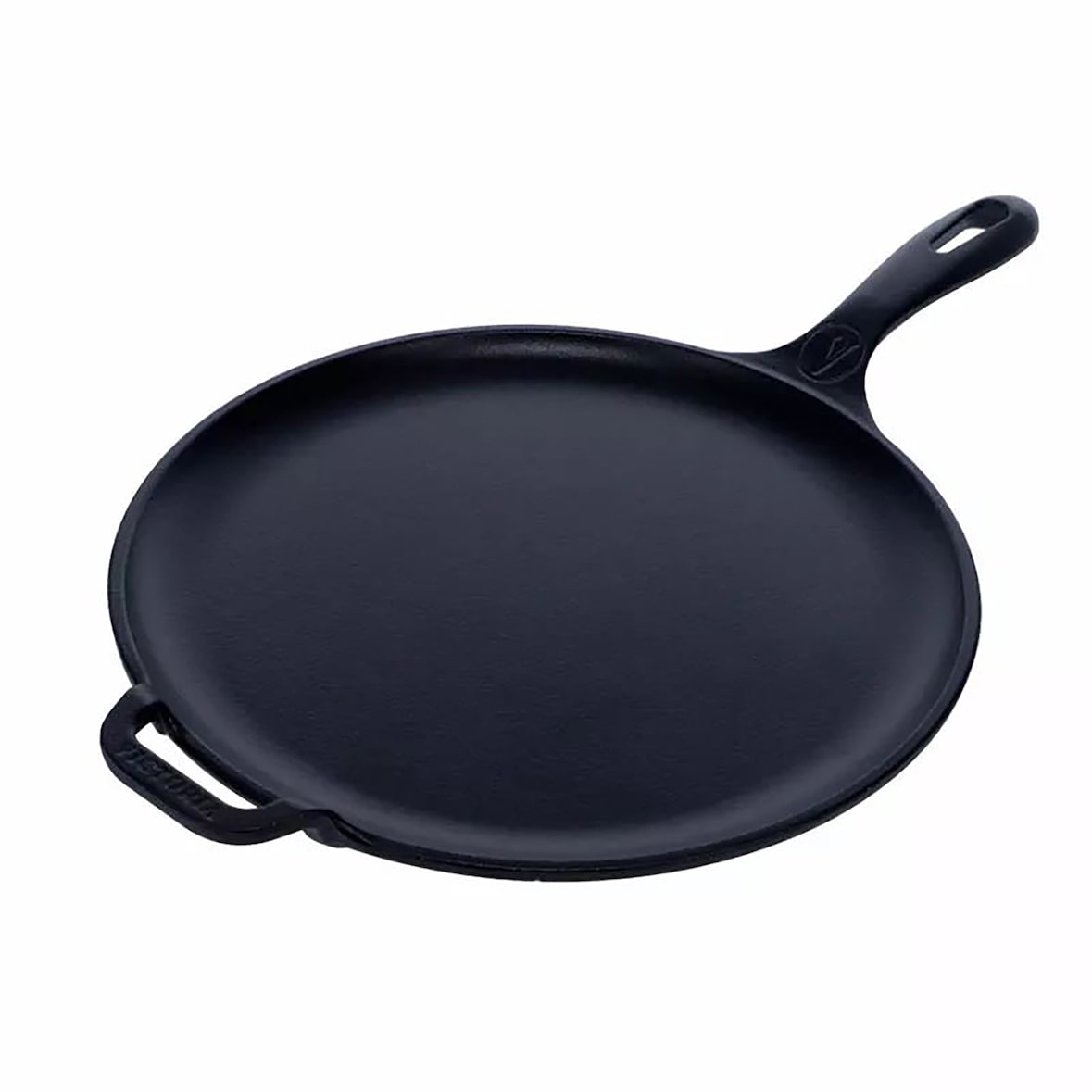 Victoria Piastra per Grigliare Ghisa Induzione Comal per Pizza 30cm, Fuoco Barbecue Forno, VIC-35891, Nero