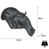 thumbnail of Schwarze Katze Kantenhocker 26 cm Kantensitzer Cat Skulptur Figur