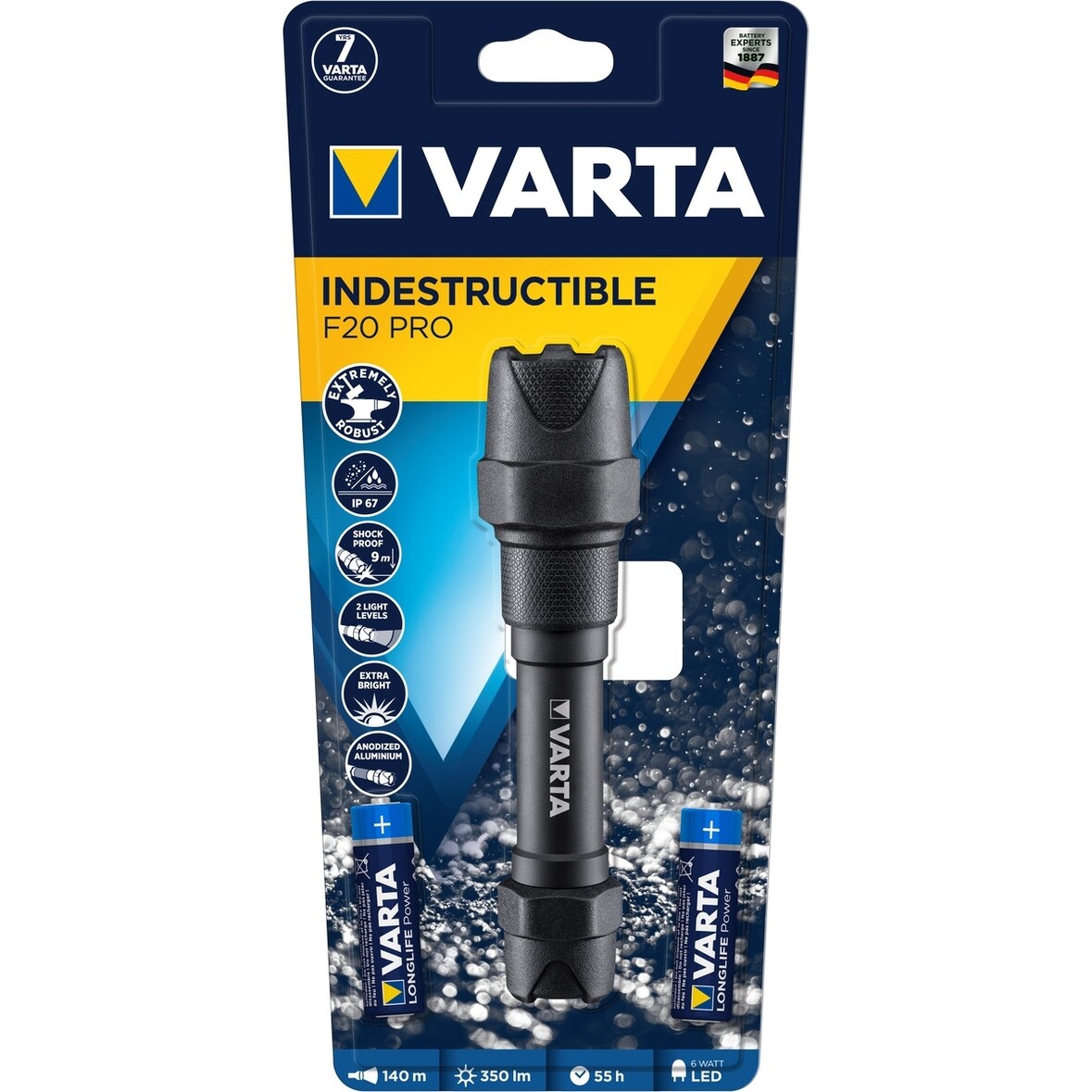VARTA Indestructible F20 Pro 2AA mit Batt.
