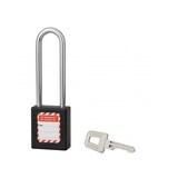 thumbnail of Cadenas de consignation LOTO Lockout Tagout 40 mm anse acier Ø 6 x 76 mm noir