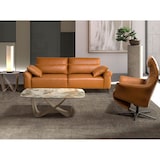 thumbnail of Angel Cerdá Fauteuil pivotant en cuir brun 5137C 78 x 70 x 115