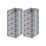 thumbnail of PROREGAL Eurobox NextGen Insight Cover | HxBxT 17x30x40 | 16 Liter | Niedrig/Rot | Eurobehälter, Transportbox, Transportbehälter, Stapelbehälter