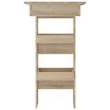 thumbnail of Décoshop26 - Tavolo da bar/tavolino laterale da parete con ripiani 102 x 45 x 103,5 cm legno ingegnerizzato color rovere DEC036231