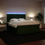 thumbnail of vidaXL Boxspringbett mit Matratze Dunkelgrün 200x200 cm Samt